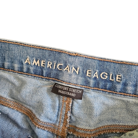 American Eagle Outfitters 90s Boyfriend Comfort Strerch Waistband Distress Jeans - Picture 2 of 8